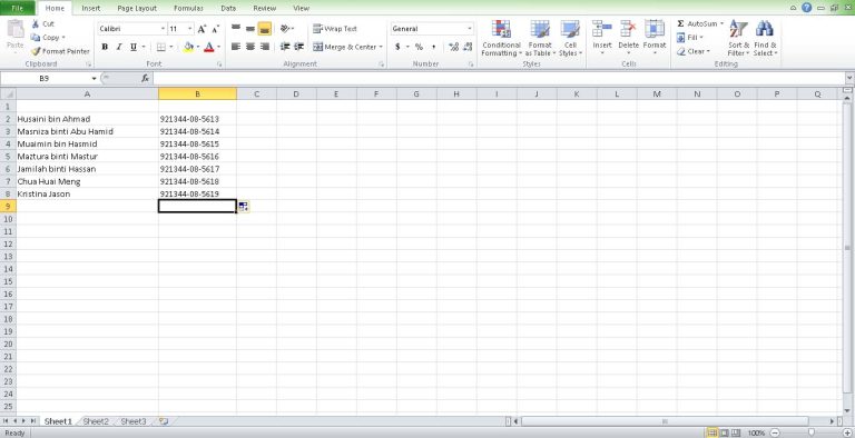 Spreadsheet showing names and numbers; program certificate printing techniques.