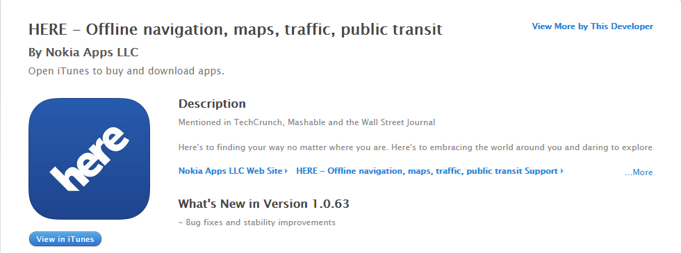 HERE WeGo app icon: Offline maps, navigation, traffic & public transit for Malaysia