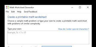 Jana Soalan Matematik Semudah ABC Screenshot of math worksheet generator interface showing options to create printable worksheets with various math problems.