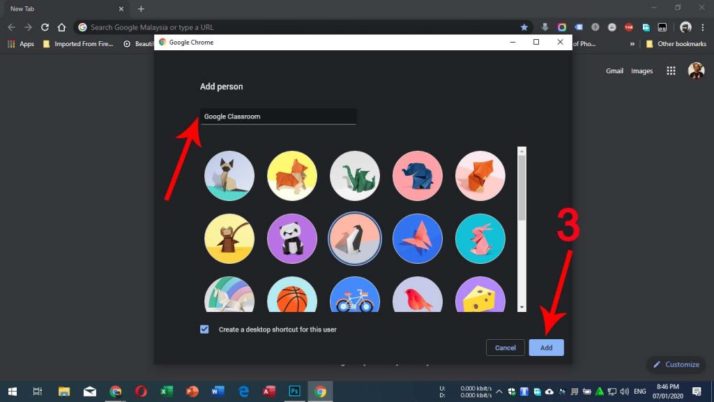 Child using laptop displaying skull and crossbones warning symbol. Protecting children from internet abuse.