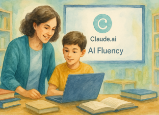 Anthropic, Syarikat Di Sebalik Claude.ai Mewujudkan Kursus AI Fluency untuk Guru dan Murid Teacher and student using Claude.ai for AI fluency learning.