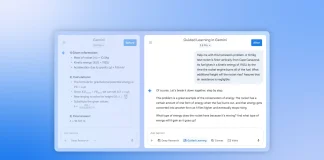 Gemini Guided Learning: Alternatif ChatGPT Study Mode Gemini AI guided learning interface showing a step-by-step solution to a physics problem.