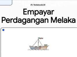 Ilustrasi kapal dagang Melaka, NotebookLM
