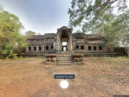 Talking Tour by Google: Alat Bantu Mengajar AI untuk Membawa Murid ke Lapangan Ruins of a stone temple in Angkor, Cambodia. Google Street View 360° panorama.