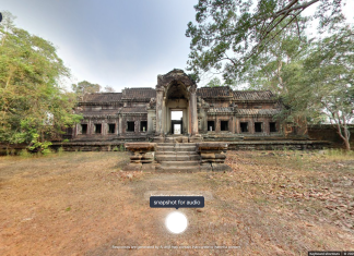 Talking Tour by Google: Alat Bantu Mengajar AI untuk Membawa Murid ke Lapangan Ruins of a stone temple in Angkor, Cambodia. Google Street View 360° panorama.