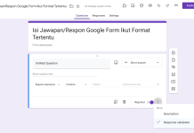 Cara Guna Regex di Google Form: Short Answer & Validation Google Form short answer question with response validation settings for Regex, part of cara guna regex di Google Form.